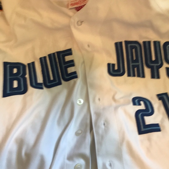 mitchell and ness blue jays jersey